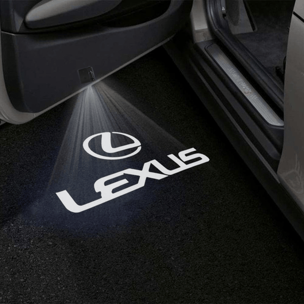 LEXUS Lexus Universal Door Stick On Puddle Lights Multiple Designs Lexus Logo 1 - 1 Pair 2 Doors