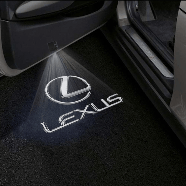 LEXUS Lexus Universal Door Stick On Puddle Lights Multiple Designs Lexus Logo 2 - 1 Pair 2 Doors