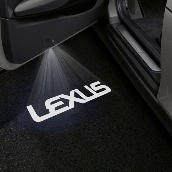 LEXUS Lexus Universal Door Stick On Puddle Lights Multiple Designs Lexus Logo 3 - 1 Pair 2 Doors