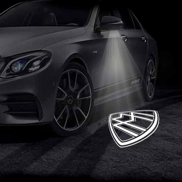 Mercedes Benz Mercedes-Benz A-Class 3rd Gen W176 Premium Side Wing Mirror Puddle Lights Multiple Designs 2013-2018 Maybach Logo - 1 Set - 2 Doors