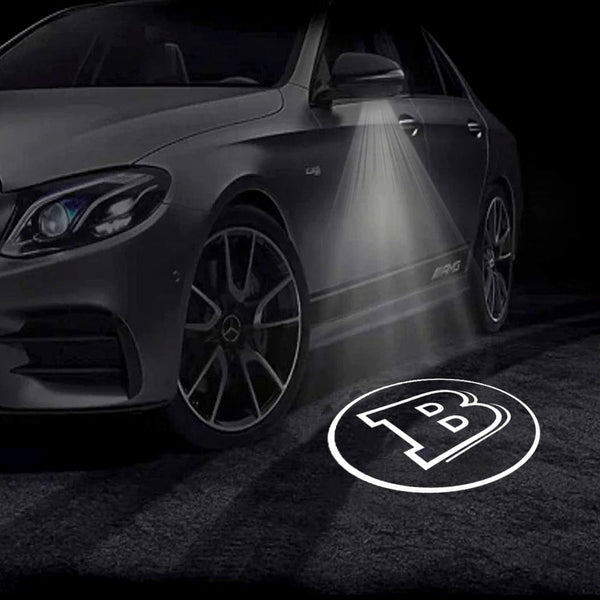 Mercedes Benz Mercedes-Benz A-Class 3rd Gen W176 Premium Side Wing Mirror Puddle Lights Multiple Designs 2013-2018 Mercedes B With Circle - 1 Set - 2 Doors