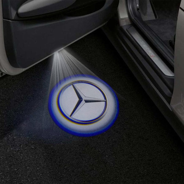 Mercedes Benz Mercedes-Benz C-Class 4th Gen A205/C205 Premium Puddle Lights Multiple Designs 2014-2021 Mercedes Benz Logo 2 - 1 Set - 2 Doors