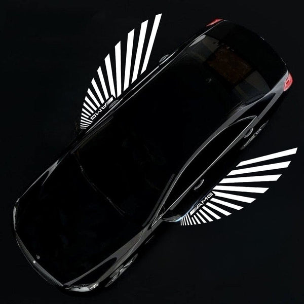 AMG Wings Logo - 1 Pair - 2 Side Mirror Lights