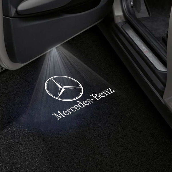 Mercedes Benz Logo With Word - 1 Pair 2 Doors