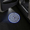 Mercedes Logo White 1 Pair - 2 Doors
