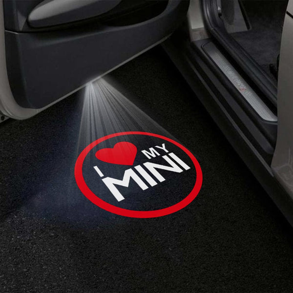 Mini Mini Clubvan Premium Puddle Lights Multiple Designs 2012-2014 I Love MY MINI 2 - 1 Set - 2 Doors
