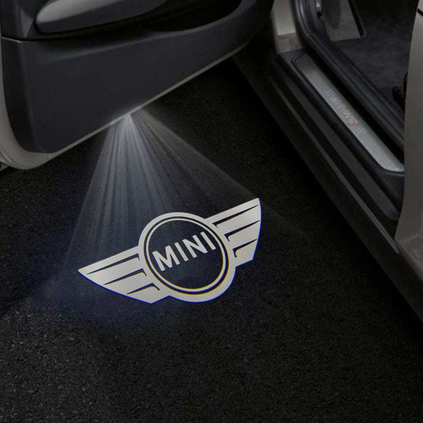 Mini Mini Clubvan Premium Puddle Lights Multiple Designs 2012-2014 Mini Logo 2 Style - 1 Set - 2 Doors