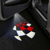 Mini Mini Hatch Premium Puddle Lights Multiple Designs 2001-2025 Checked Pattern - 1 Set - 2 Doors