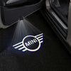Mini MINI Universal Door Stick On Puddle Lights Multiple Designs MINI Logo 2 - 1 Pair 2 Doors