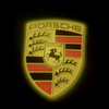 PORSCHE Porsche 911 Carrera 991 Series Premium Puddle Lights Multiple Designs 2011-2019 Porsche Logo 3D Shield 1 Set - 2 Doors