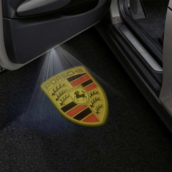 Porsche Logo 3D Shield Crest - 1 Pair - 2 Doors