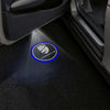 PORSCHE Porsche Cayenne 2nd Gen 92A Premium Door Puddle Lights Multiple Designs 2011-2018 Porche Circle Logo with Blue - 1 Pair - 2 Doors