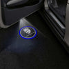 PORSCHE Porsche Cayenne 9PA Premium Door Puddle Lights Multiple Designs 2003-2006 Porche Circle Logo with Blue - 1 Pair - 2 Doors