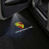 Porsche Logo Crest With Word - 1 Pair - 2 Doors