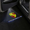 Porsche Logo Crest With Word - 1 Pair - 2 Doors