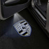 PORSCHE Porsche Taycan 9J1 Premium Puddle Lights Multiple Designs 2019-2025 Porsche Logo With White Crest1 Set - 2 Doors
