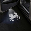 PORSCHE Porsche Universal Door Stick On Puddle Lights Multiple Designs Horse - 1 Pair - 2 Doors