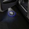 PORSCHE Porsche Universal Door Stick On Puddle Lights Multiple Designs Porsche Circle Logo with Blue - 1 Pair - 2 Doors