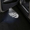 PORSCHE Porsche Universal Door Stick On Puddle Lights Multiple Designs Porsche Logo With White Crest - 1 Pair - 2 Doors