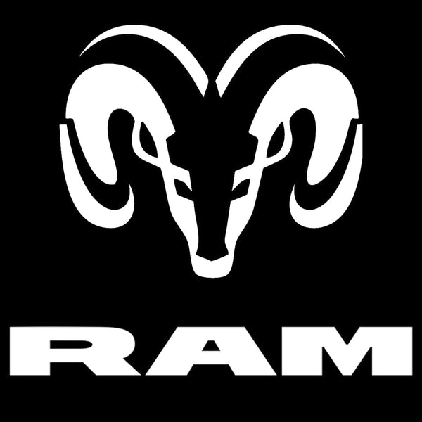 RAM RAM 1500 3rd/4th/5th Gen Premium Door Puddle Lights Multiple Designs 2002-2026 RAM Logo - 1 Pair 2 Doors