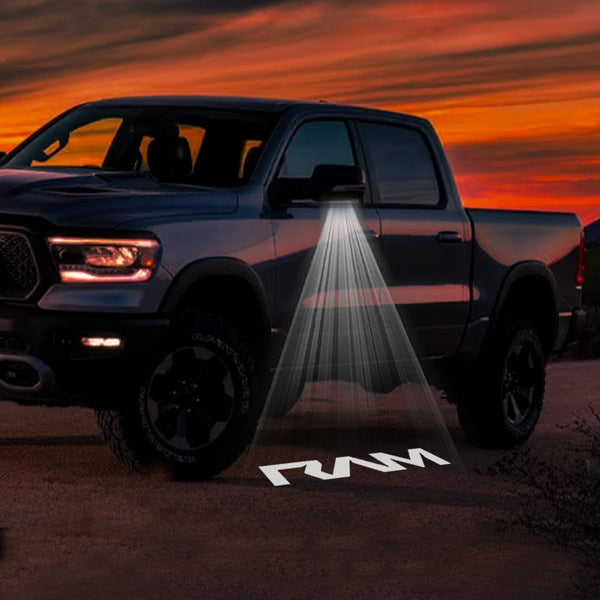 RAM RAM 1500 3rd/4th/5th Gen Premium Side Wing Mirror Puddle Lights Multiple Designs 2002-2026 RAM - 1 Pair 2 Side Mirror Lights