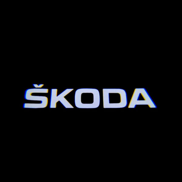 Skoda Skoda Universal Door Stick On Puddle Lights Multiple Designs