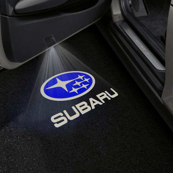 Subaru Subaru Universal Door Stick On Puddle Lights Multiple Designs Subaru Logo 2 - 1 Pair 2 Doors
