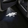 TESLA Premium LED Door Projector Puddle Lights TESLA Cybertruck 2024-2025 Cyberbeast Cerberus Logo White - 1 Pair 2 Doors