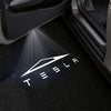 TESLA Premium LED Door Projector Puddle Lights TESLA Cybertruck 2024-2025 Tesla With Cybertruck Logo - 1 Set - 2 Doors
