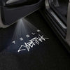 Tesla Word With Cybertruck Logo - 1 Pair 2 Doors