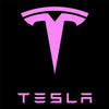 TESLA Tesla Model 3 Premium Puddle Lights Multiple Designs 2017–2025 Tesla Logo with Wording + Pink