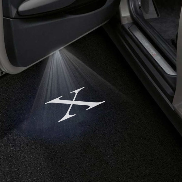 TESLA Tesla Model X Premium Door Puddle Lights Various Designs 2022-2026 Tesla Model XWhite - 1 Pair 2 Doors