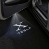 TESLA Tesla Model X Premium Door Puddle Lights Various Designs 2022-2026 X TESLA Word - 1 Pair 2 Doors
