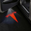 TESLA Tesla Model X Premium Puddle Lights Multiple Designs 2016–2019 Tesla Logo Red 1 Set - 2 Doors