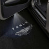 TESLA Tesla Model X Premium Puddle Lights Multiple Designs 2016–2019 Tesla wording on Moon 1 Set - 2 Doors
