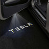 TESLA Tesla Model X Premium Puddle Lights Multiple Designs 2016–2019 TESLA Wording White 1 Set - 2 Doors