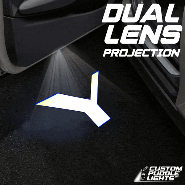 TESLA Tesla Model Y Dynamic Dual Lens Premium Puddle Lights Multiple Designs 2020-2025