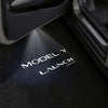 TESLA Tesla Model Y Juniper Premium Door Puddle Lights Multiple Designs 2025–2026 Tesla Model Y Launch Series Word - 1 Set - 2 Doors