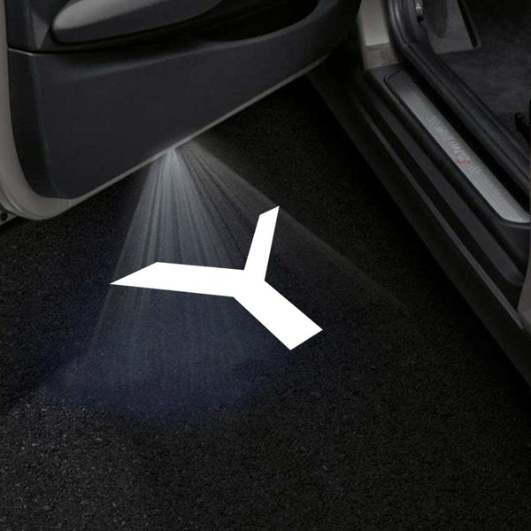 TESLA Tesla Model Y Juniper Premium Door Puddle Lights Multiple Designs 2025–2026 Y Word - 1 Set - 2 Doors