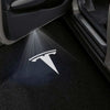 TESLA Tesla Model Y Premium Door Puddle Lights Various Designs 2020–2024 Tesla Logo White - 1 Pair 2 Doors