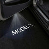 TESLA Tesla Model Y Premium Puddle Lights Multiple Designs 2020–2024 Tesla Model Y Word - 1 Set - 2 Doors