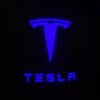 TESLA Tesla Model Y Premium Puddle Lights Multiple Designs 2020–2025 Tesla Logo with Wording + Blue