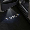 TESLA Tesla Universal Door Stick On Puddle Lights Multiple Designs TESLA Word White - 1 Pair 2 Doors
