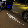Toyota Corolla Feather Curtain Logo - 1 Pair - 2 Doors