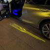 Toyota Toyota Kluger Premium Door Puddle Lights Various Designs 2008-2026 Toyota Yellow Speed Line Curtain Logo - 1 Pair - 2 Doors