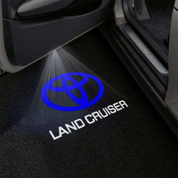 Toyota Logo Blue With Land Cruiser Word - 1 Pair - 2 Doors