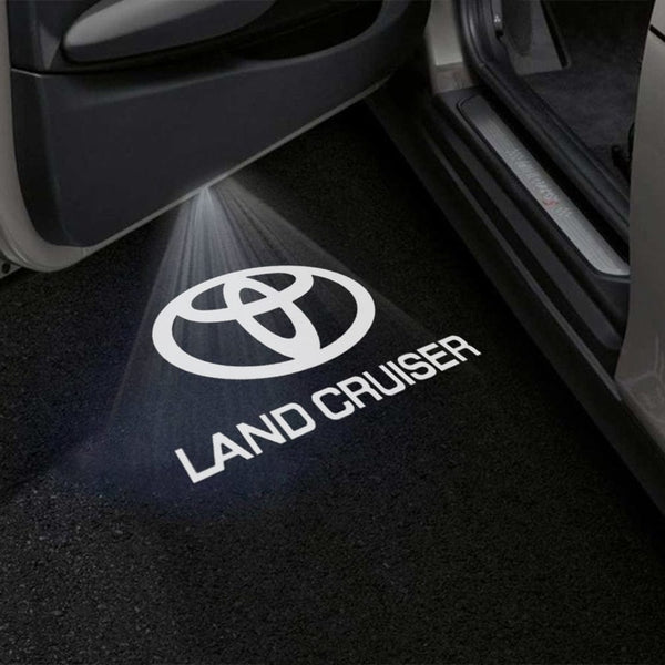 Toyota Logo With Land Cruiser Word - 1 Pair - 2 Doors