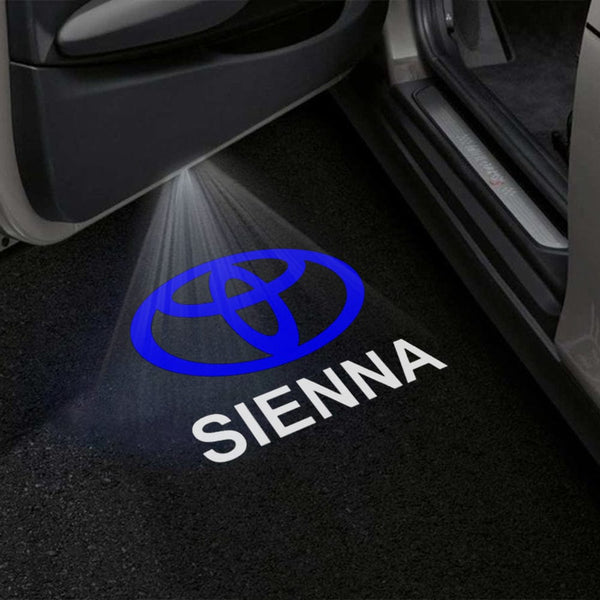 Toyota Toyota Sienna 3rd Gen XL30 Premium Puddle Lights Multiple Designs 2011-2020 SIENNA Logo 4 - 1 Set - 2 Doors