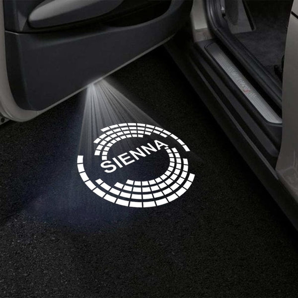 Toyota Toyota Sienna 3rd Gen XL30 Premium Puddle Lights Multiple Designs 2011-2020 SIENNA Logo 7 - 1 Set - 2 Doors