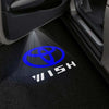 Toyota Toyota Wish 2nd Gen AE20 Premium Puddle Lights Multiple Designs 2009-2017 Toyota Wish Logo White + Blue - 1 Set - 2 Doors